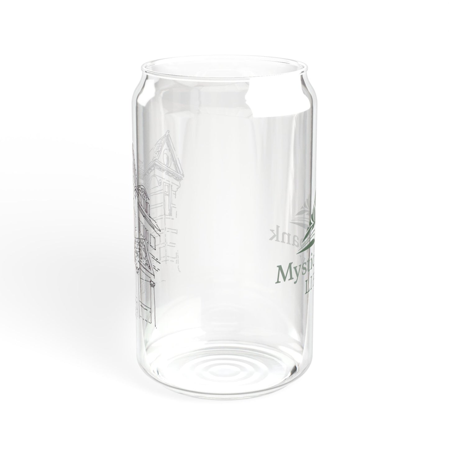 #1 Sloan Rankin illustration of Mystic & Noank Library Sipper Glass, 16oz